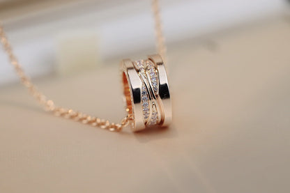 [⭐Corinne]ZERO 1 PINK GOLD DIAMOND NECKLACE