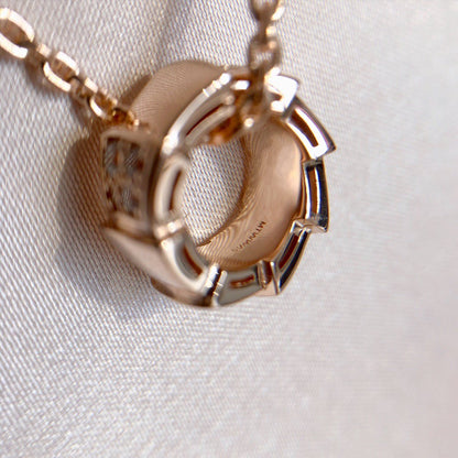[⭐Corinne]SERPENTI PEDANT DIAMOND PINK GOLD NECKLACE