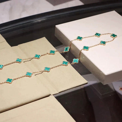 [⭐Corinne]CLOVER 20 MOTIFS MALACHITE GOLD