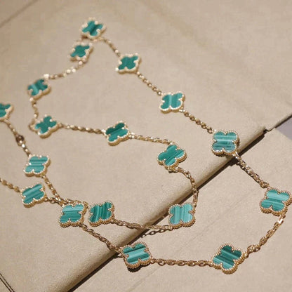 [⭐Corinne]CLOVER 20 MOTIFS MALACHITE GOLD