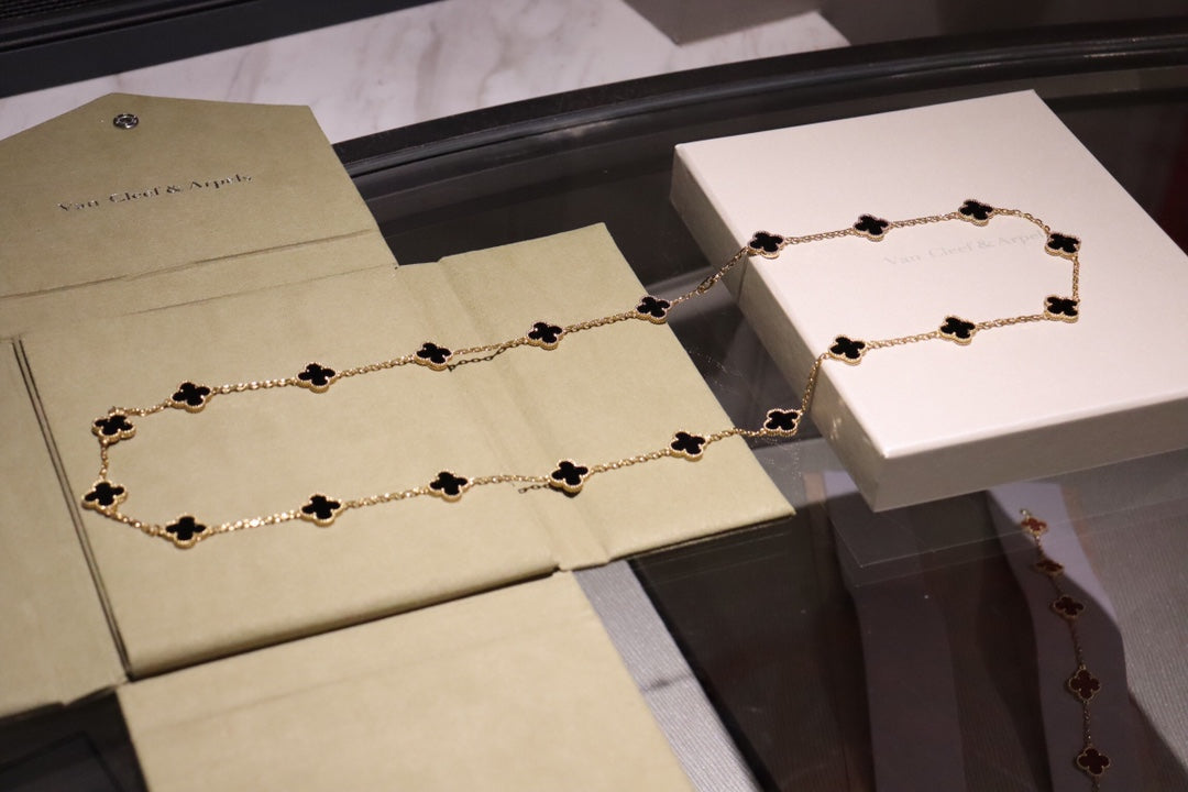 [⭐Corinne]CLOVER 20 MOTIFS ONYX ROSE GOLD