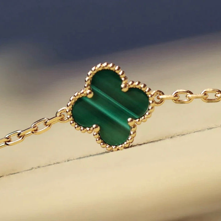 [⭐Corinne]CLOVER 20 MOTIFS MALACHITE GOLD