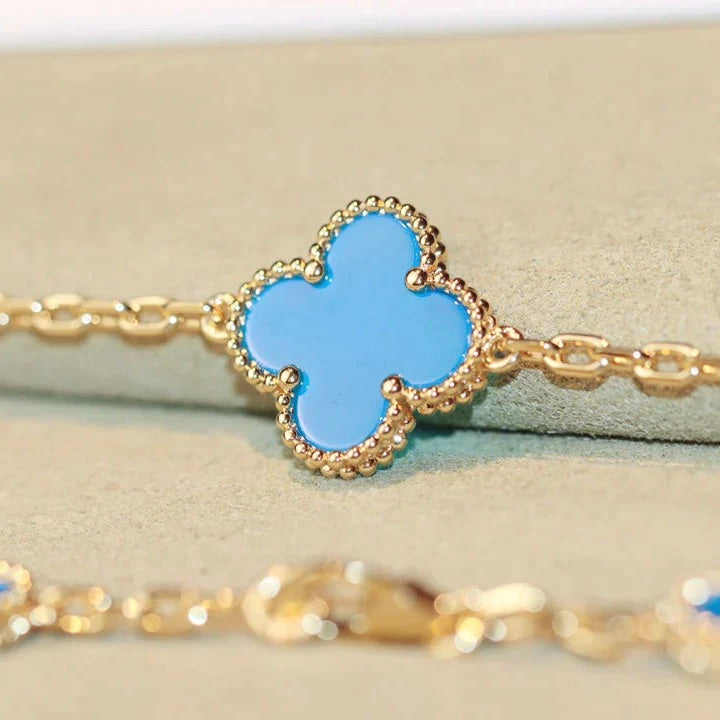 [⭐Corinne]CLOVER 20 MOTIFS TURQUOISE GOLD