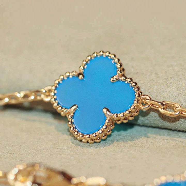 [⭐Corinne]CLOVER 20 MOTIFS TURQUOISE GOLD