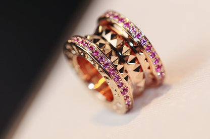[⭐Corinne]ZERO 1 ROCK PINK GOLD PINK DIAMOND NECKLACE