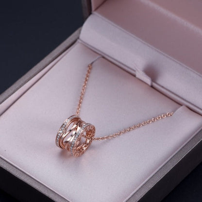 [⭐Corinne]ZERO 1 PINK GOLD DIAMOND OPEN NECKLACE