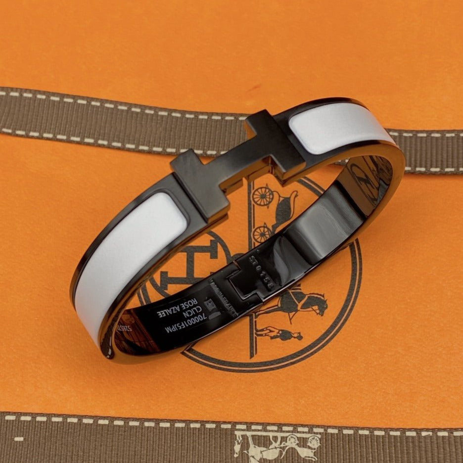 [⭐Corinne]H BRACELET 12MM BLACK WHITE CERAMIC