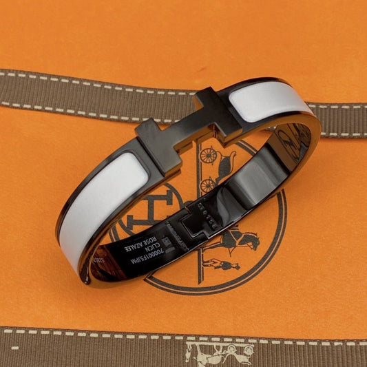 [⭐Corinne]H BRACELET 12MM BLACK WHITE CERAMIC