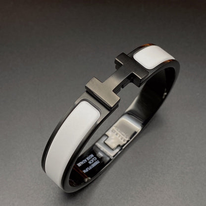 [⭐Corinne]H BRACELET 12MM BLACK WHITE CERAMIC