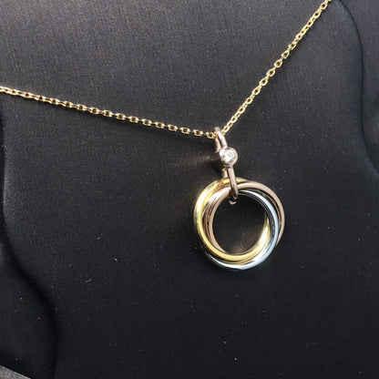 [⭐Corinne]TRINITY SILVER GOLD PINK GOLD NECKLACE