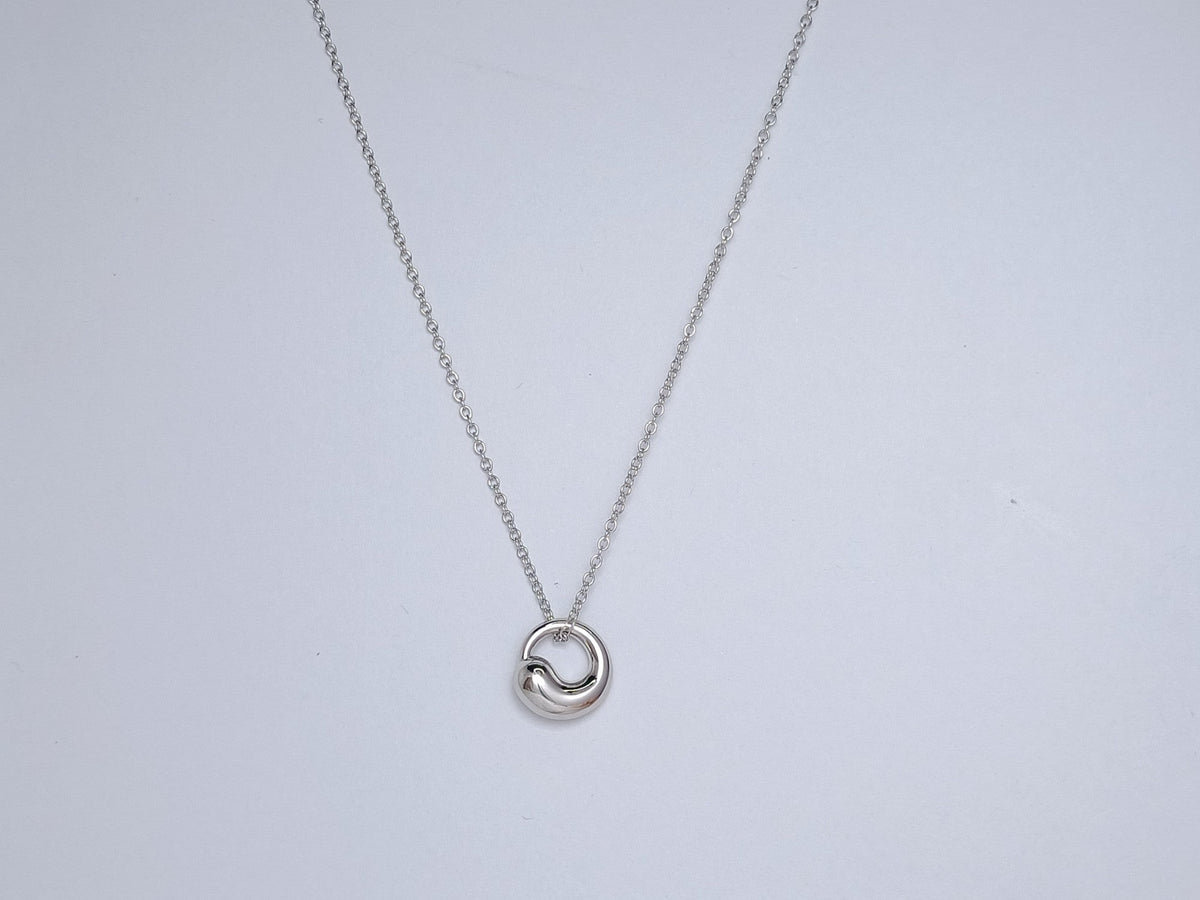[Corinne]SNAIL PEDANT SILVER NECKLACE