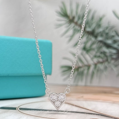 [Corinne]HEART 3 DIAMONDS PEDANT NECKLACE