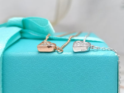 [Corinne]HEART 3 DIAMONDS PEDANT NECKLACE