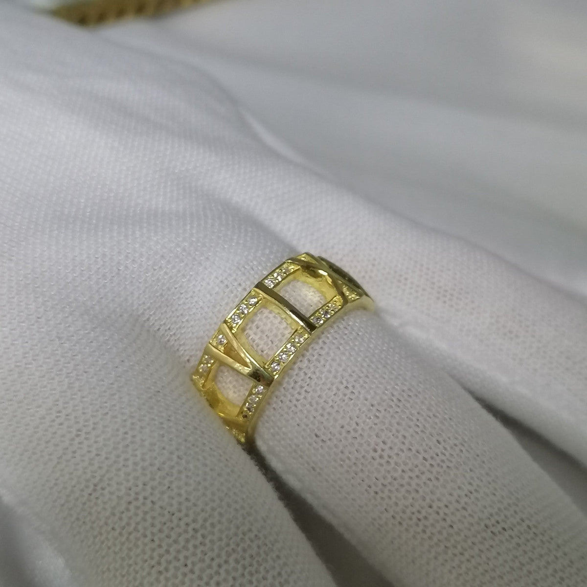 [Corinne]ATLAS LARGE OPEN DIAMOND RING