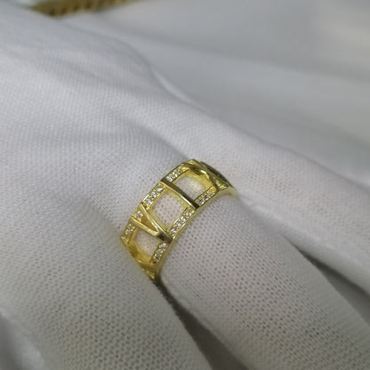 [Corinne]ATLAS LARGE OPEN DIAMOND RING