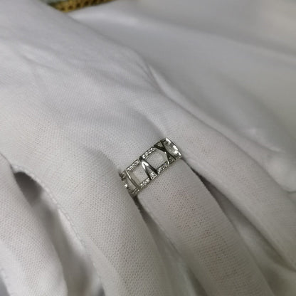 [Corinne]ATLAS LARGE OPEN DIAMOND RING