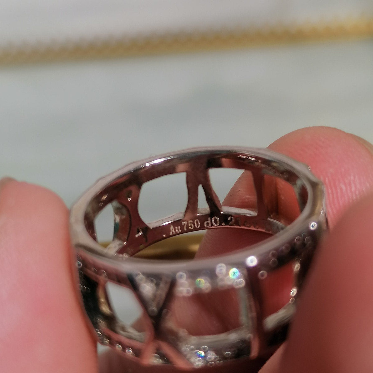 [Corinne]ATLAS LARGE OPEN DIAMOND RING