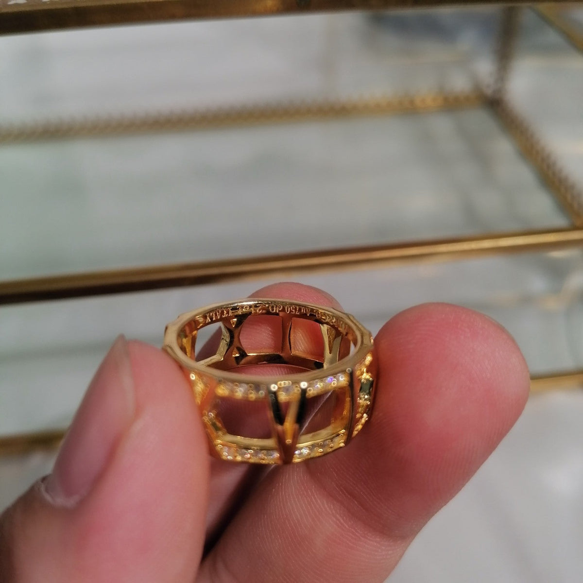 [Corinne]ATLAS LARGE OPEN DIAMOND RING