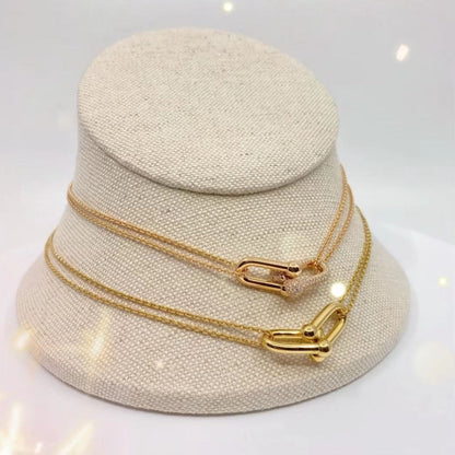 [Corinne]HARDWEAR GOLD DOUBLE LINK NECKLACE