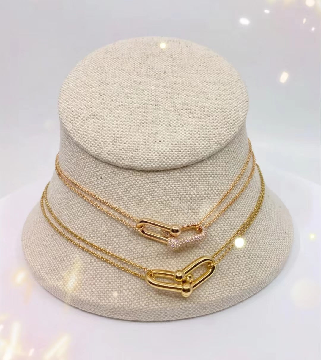 [Corinne]HARDWEAR GOLD DOUBLE LINK NECKLACE