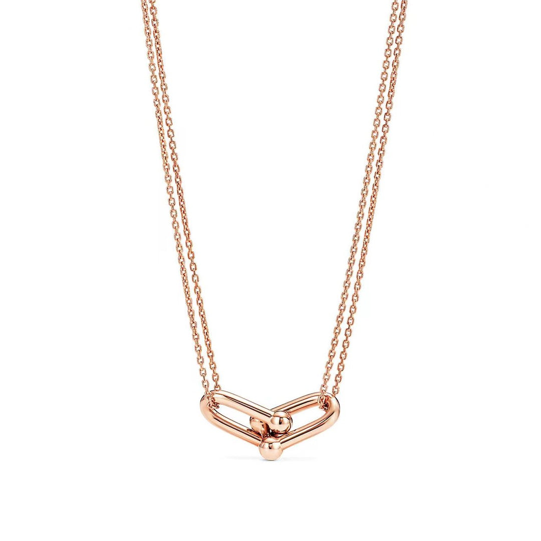 [Corinne]HARDWEAR GOLD DOUBLE LINK NECKLACE