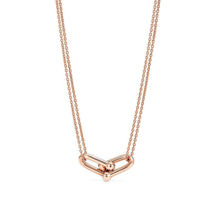 [Corinne]HARDWEAR GOLD DOUBLE LINK NECKLACE