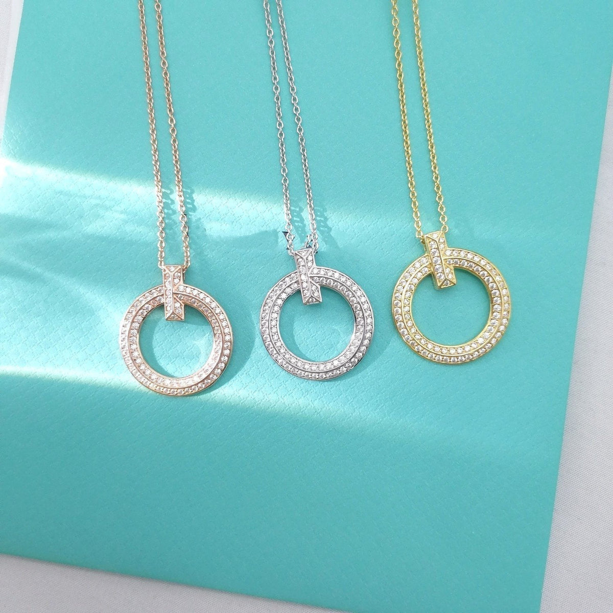 [Corinne]T WIRE PEDANT DIAMOND NECKLACE