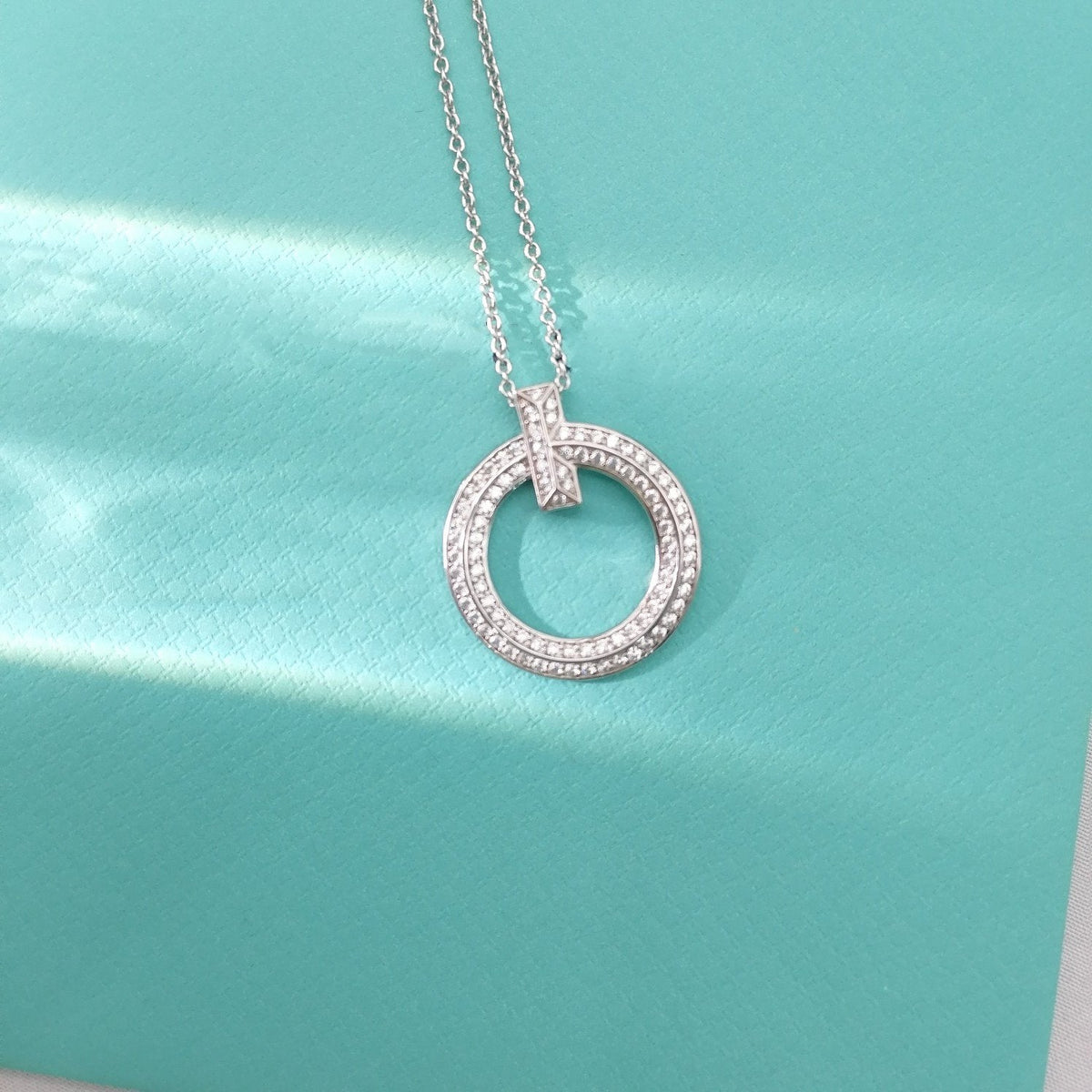 [Corinne]T WIRE PEDANT DIAMOND NECKLACE