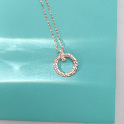 [Corinne]T WIRE PEDANT DIAMOND NECKLACE