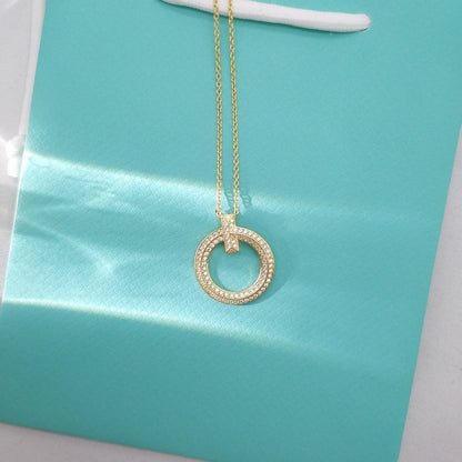 [Corinne]T WIRE PEDANT DIAMOND NECKLACE