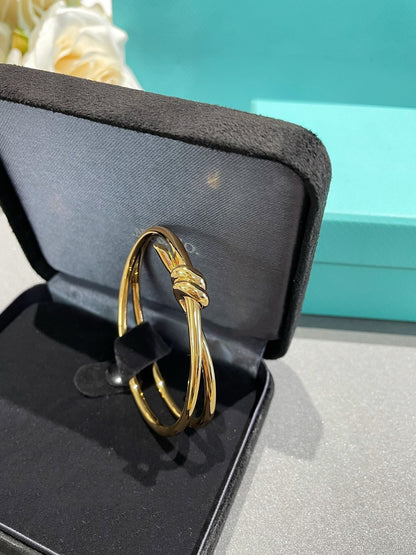 [Corinne]KNOT DOUBLE ROW GOLD BRACELET