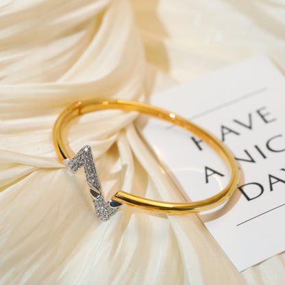 [⭐Corinne]VOLTE UPSITE DOWN GOLD DIAMOND BRACELET