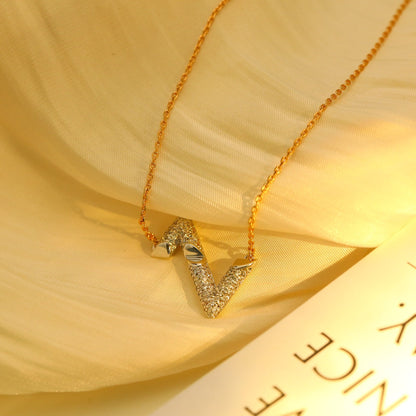 [⭐Corinne]VOLT SILVER DIAMOND PEDANT NECKLACE