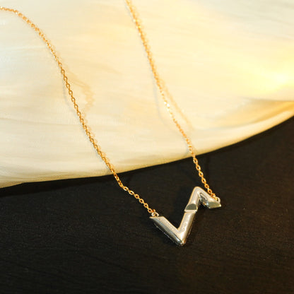 [⭐Corinne]VOLT SILVER DIAMOND PEDANT NECKLACE