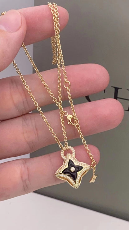 [⭐Corinne]STAR PEDANT PINK GOLD DIAMOND NECKLACE