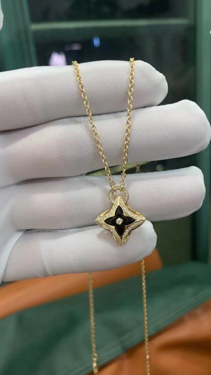 [⭐Corinne]STAR PEDANT PINK GOLD DIAMOND NECKLACE
