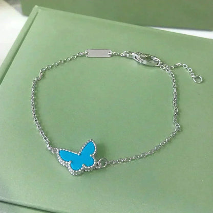 [⭐Corinne]BUTTERFLY TURQUOISE BUTTERFLY BRACELET SILVER