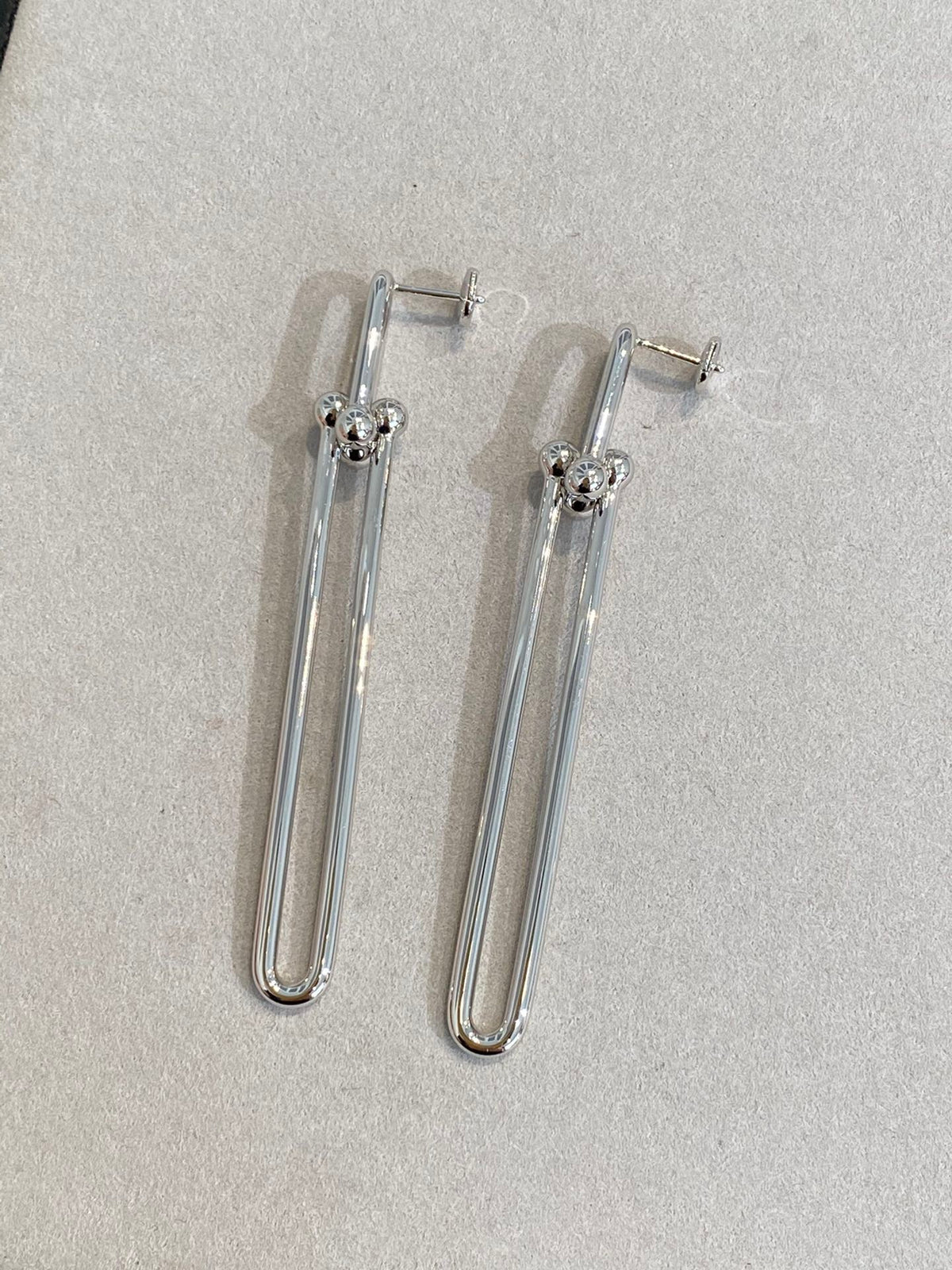 [Corinne]HARDWEAR DOUBLE LONG LINK EARRINGS