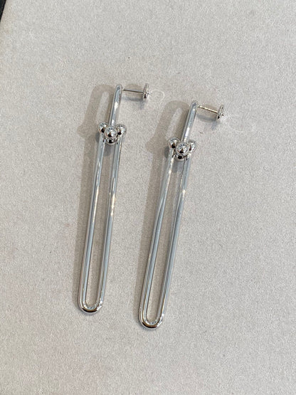 [Corinne]HARDWEAR DOUBLE LONG LINK EARRINGS