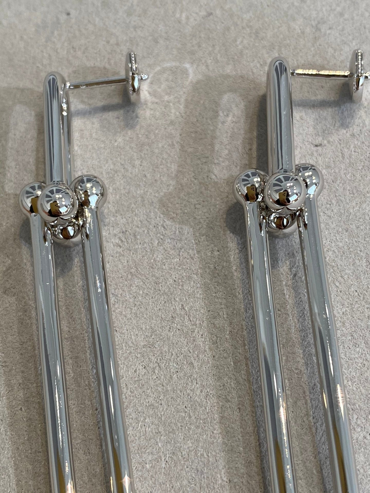 [Corinne]HARDWEAR DOUBLE LONG LINK EARRINGS