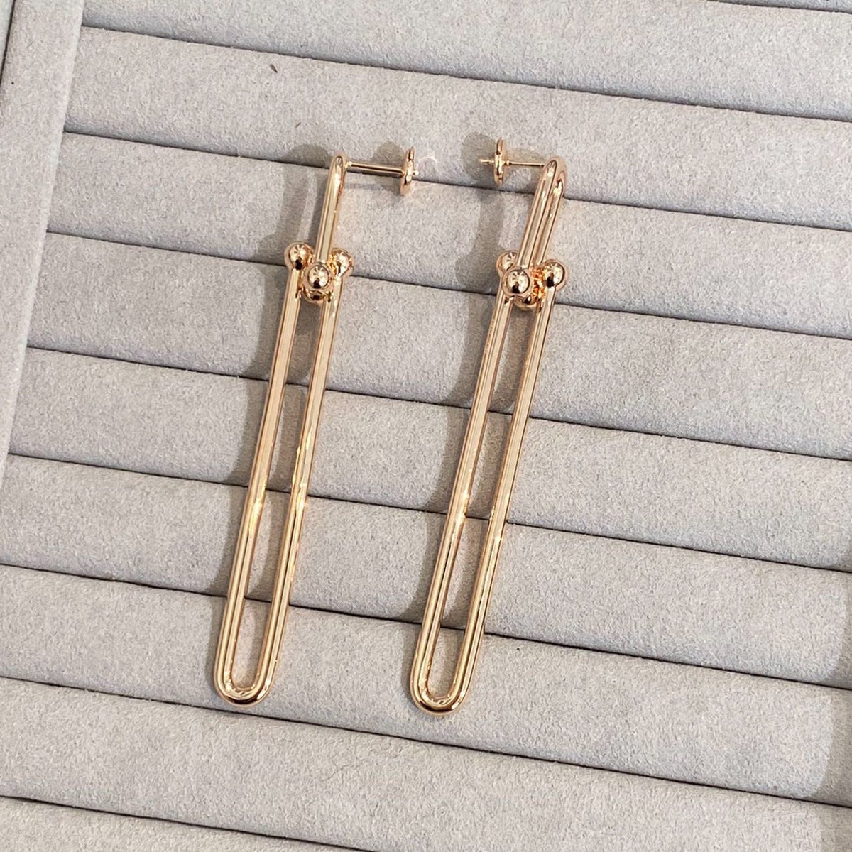 [Corinne]HARDWEAR DOUBLE LONG LINK EARRINGS