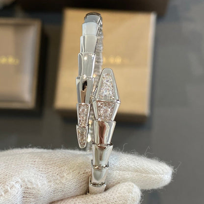 [⭐Corinne]SERPENTI BRACELET DIAMONDS SILVER