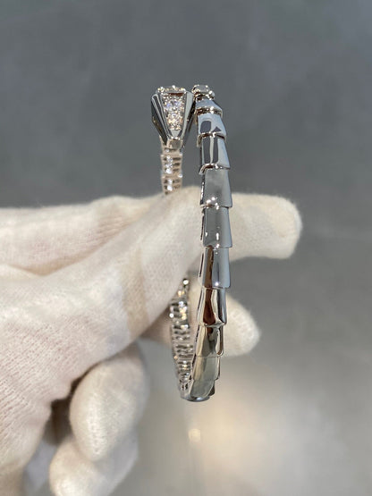 [⭐Corinne]SERPENTI BRACELET DIAMONDS SILVER