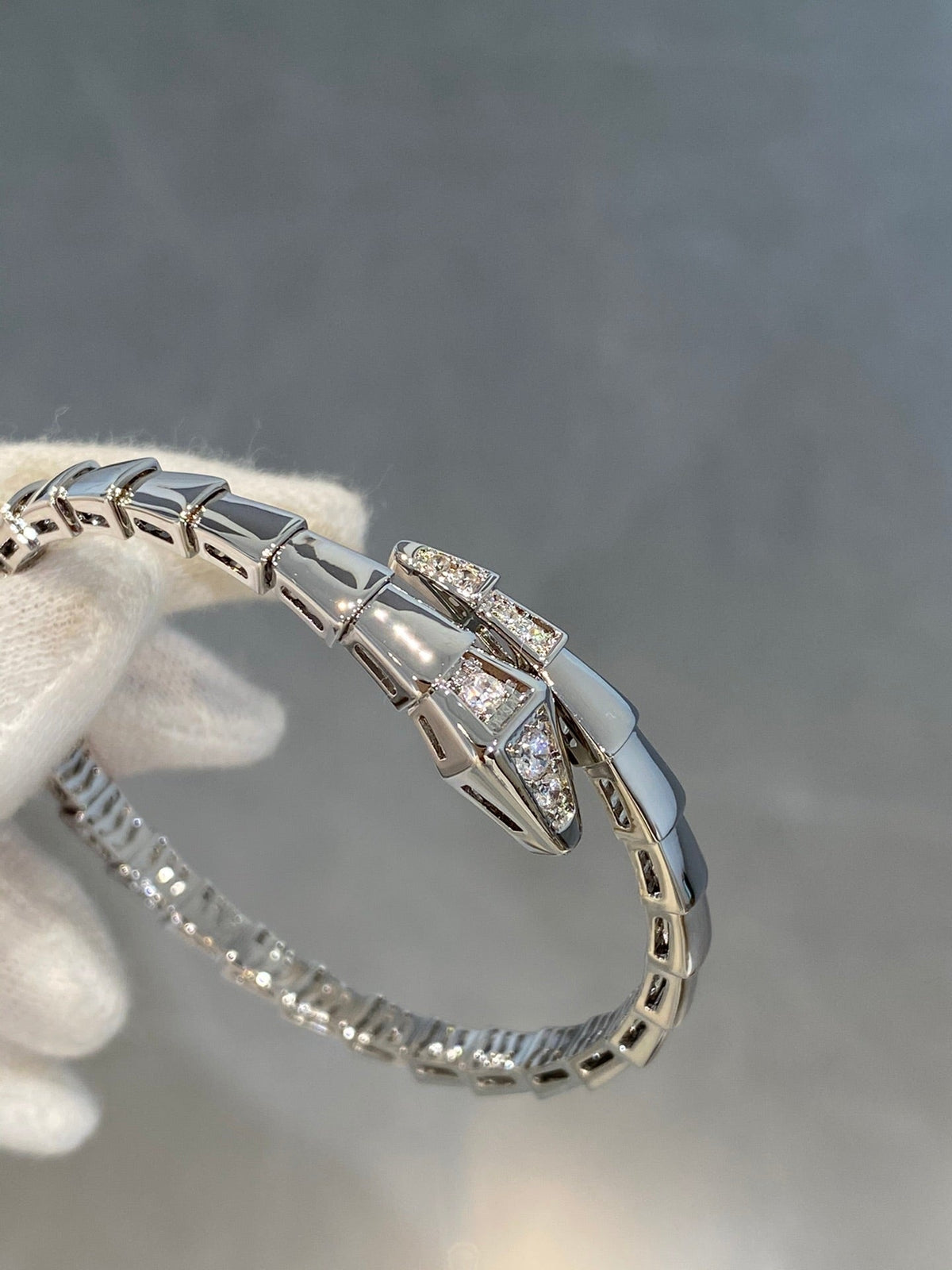 [⭐Corinne]SERPENTI BRACELET DIAMONDS SILVER