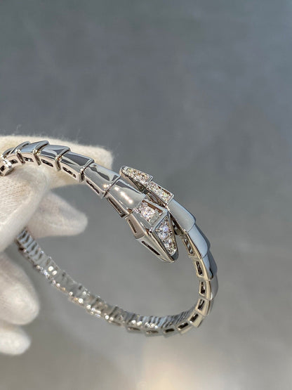 [⭐Corinne]SERPENTI BRACELET DIAMONDS SILVER