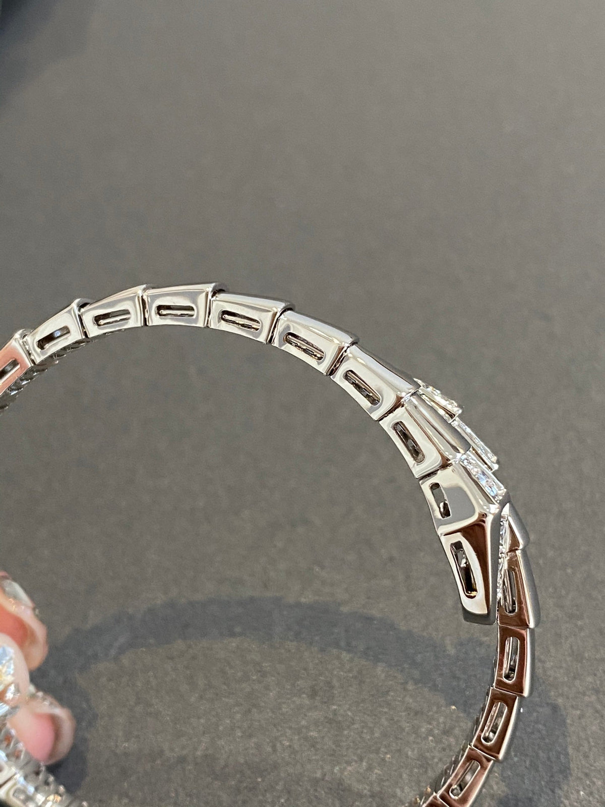 [⭐Corinne]SERPENTI BRACELET DIAMONDS SILVER