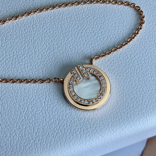 [Corinne]T DIAMOND CIRCLE PEDANT NECKLACE