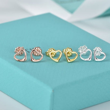 [Corinne]OPEN HEART STUD EARRINGS