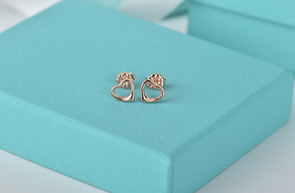 [Corinne]OPEN HEART STUD EARRINGS