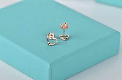 [Corinne]OPEN HEART STUD EARRINGS
